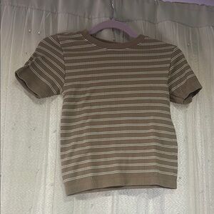 Hippie Rose Brown Striped Kids Tee